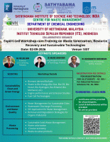 Expert-Led Workshop-cum-Training on Waste Valorization, Resource Recovery and Sustainable Technologies 2026 Workshop Poster